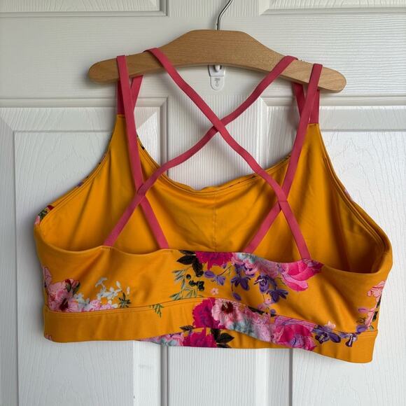 Peloton Saffron Yellow Floral Speed Up Sports Bra - Picture 5 of 5